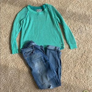 Turquoise Element Sweater